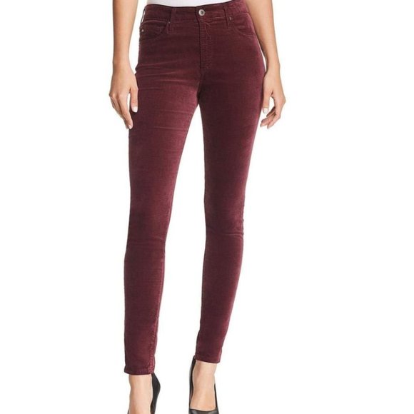 AG Jeans Farrah High Rise Skinny Jeans 27R Maroon 3188 - Picture 10 of 10